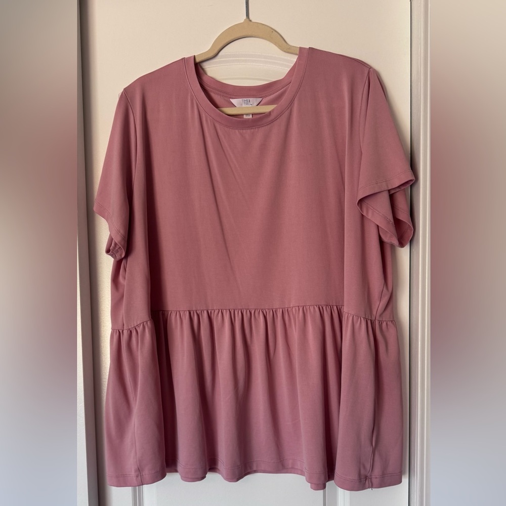 Time and Tru Mauve Peplum Blouse